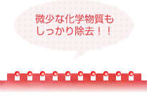 微小な科学物質もしっかり除去!!